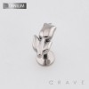 TULIP FLOWER CHARM TOP THREADLESS PUSH IN ASTM F136 IMPLANT GRADE TITANIUM LABRET SET